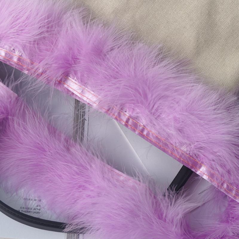 Color Blood Vessel Fleece Feather Cloth Edge Cloth Strip Fleece Cloth Belt Clothing Accessories Diy Car Non-Slip Mat Decorative Material