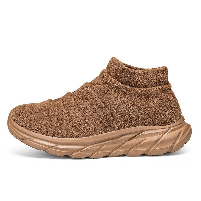 Kids Sock Sneakers Boys Girls Lightweight Breathable Flyknit Casual Running Shoes Kids Socks Shoes коричневый