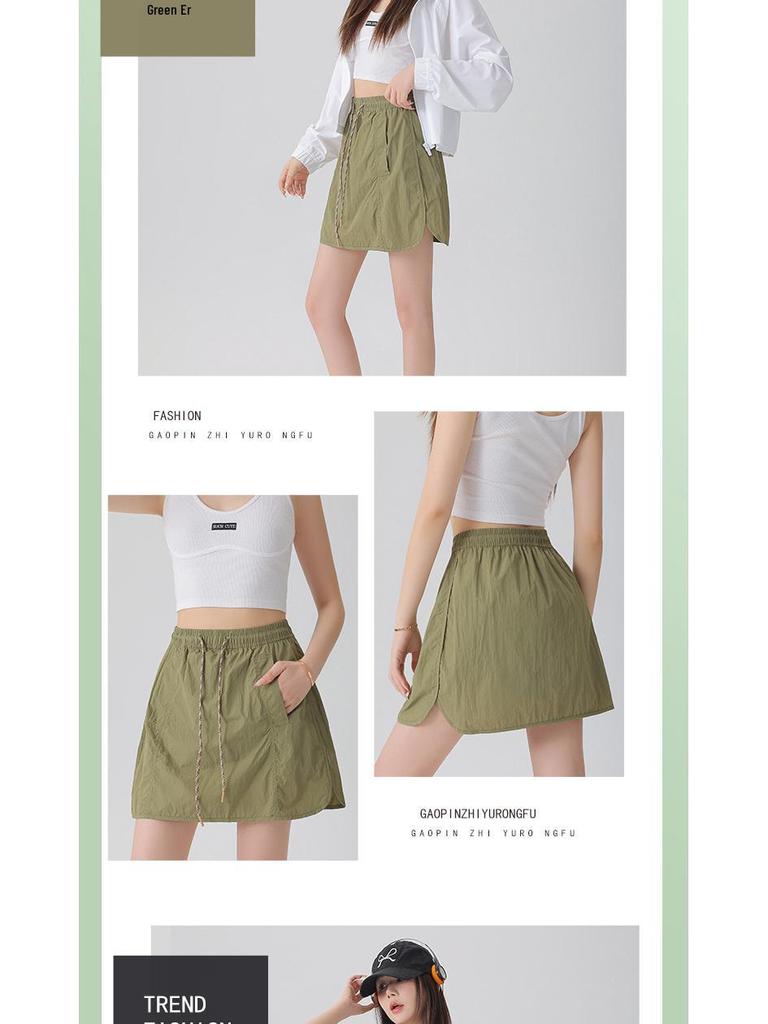 Breathable Women's Summer Sport Skirt-Shorts with Loose Yoga Safety Lining
