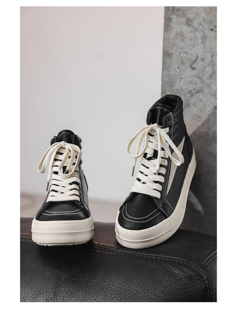 Autumn 2025 Men's Trendy High-Top Sneakers: Versatile Outdoor Fashion Shoes