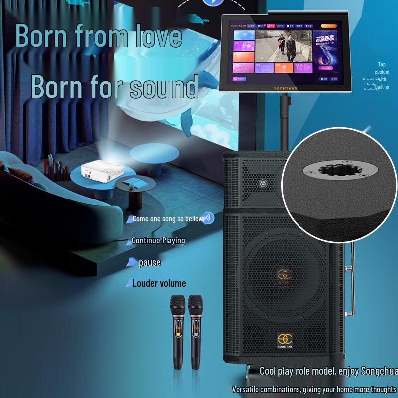 Songchuan International 12-inch KTV Bluetooth Audio System CN Plug (adapter Included) (CN Version)