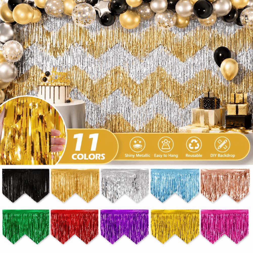 6.56ft Length Metallic Fringe Garland Tinsel Streamers Banner  Stage Party Decoration