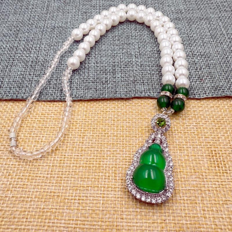 Chinese Style Pearl Guanyin Buddha Necklace Pendant Exquisite Versatile Sweater Chain Fashion Jewelry Mother'S Day Gift