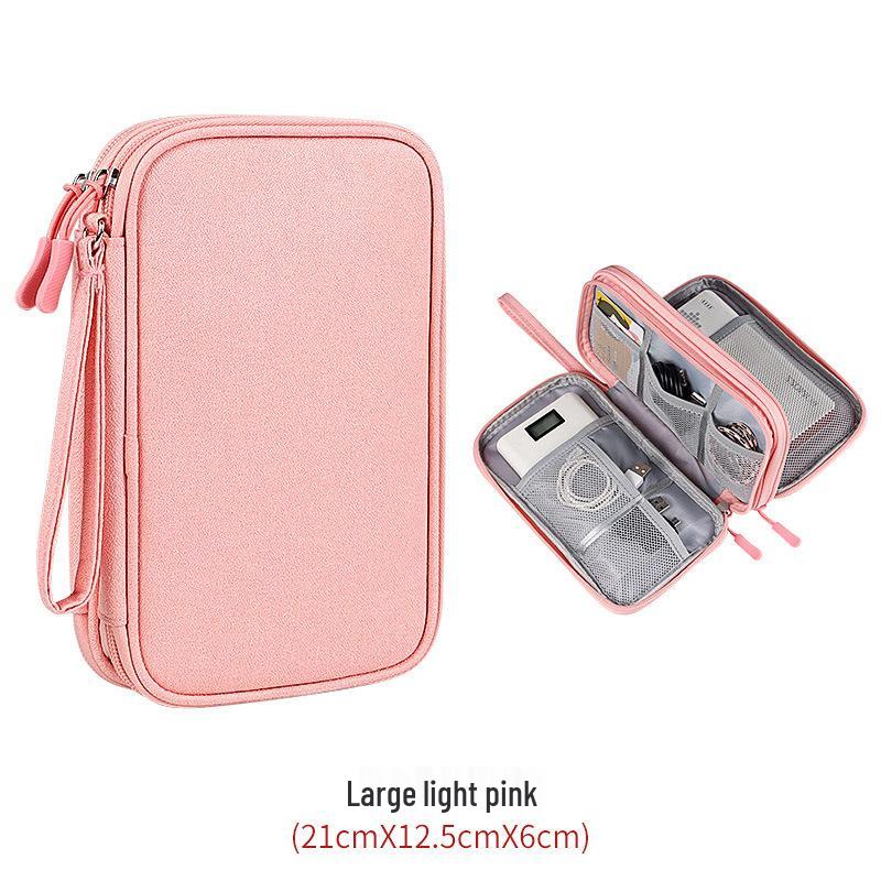 Multifunctional Digital Storage Bag with USB Flash Drive, Power Bank, and Cable Organizer
