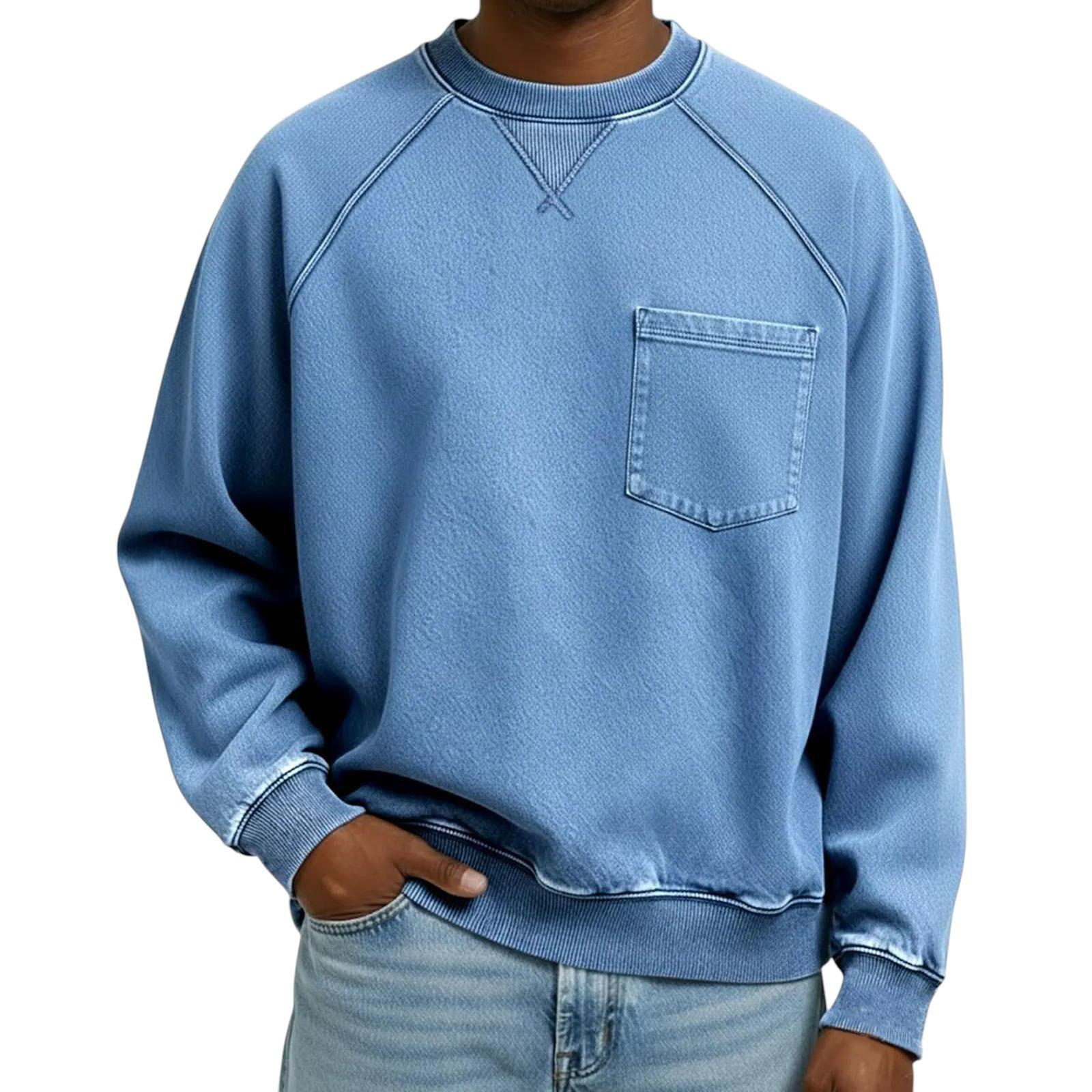 

Мужская повседневная толстовка с капюшоном XL синий