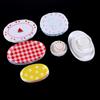 5Pcs 1/12 Dollhouse Cartoon Food Plates Dollhouse Mini Kitchen Plates Decoration Dolls House Accessories Pretend Play Toys