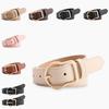 Womens With Belt Solid Color Design And Irregular Needle Buckle For Casual Wear