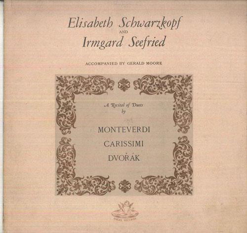 

LP Record ELISABETH SCHWARZKOPF, IRMGARD SEEF - A Recital Of Duets By Monteverdi, C ANG35290 ANGEL RECORDS US Classical Used