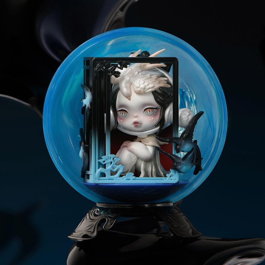 POP MART SKULLPANDA The Mirage Series Figures Blind Box Figures, Random Design Mystery Desk Accessories, Single Box