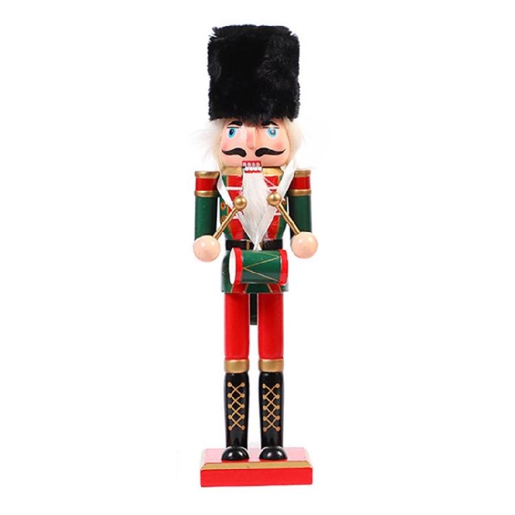 Christmas Nutcracker Ornament Set, Traditional Wooden Painted Puppet Soldier
