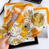 New small silk scarf women's 71 square scarf spring and autumn summer with shirt neck protector scarf professional flight attendant thin scarf