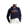 Polo Ralph Lauren FW23 Three Pony Embroidered Pattern Long Sleeve Fleece Hoodie Women Hoodies Navy-Blue WMPOKNINFB20013-410