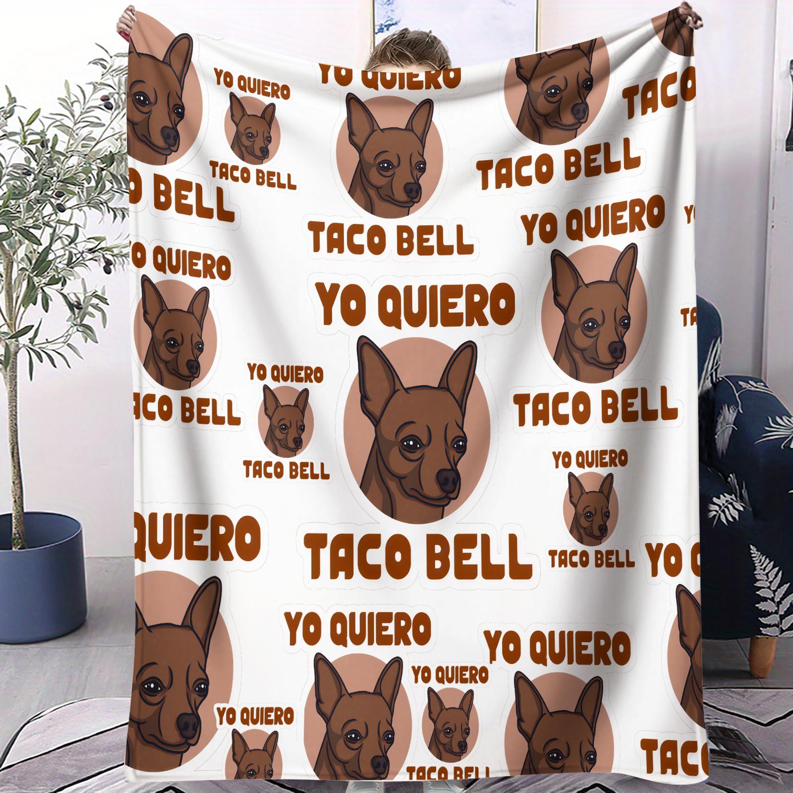 

Popular Taco Bell Mexican Style Fast Food Themed Blanket Small Cover Blanket Soft And Comfortable Suitable For Multiple Scenario 70x100cm