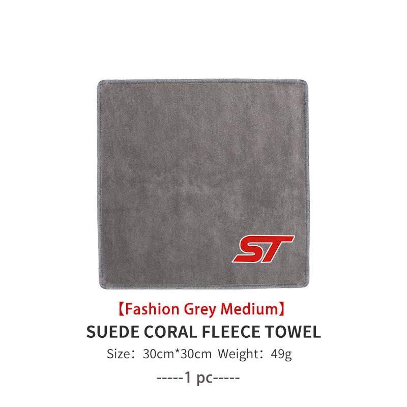 Coral Car Wash Cloth Microfiber Towel Car Cleaning Drying Cloth For Ford ST Racing Performance Focus Mk2 Mk3 MK4 Fiesta Ranger