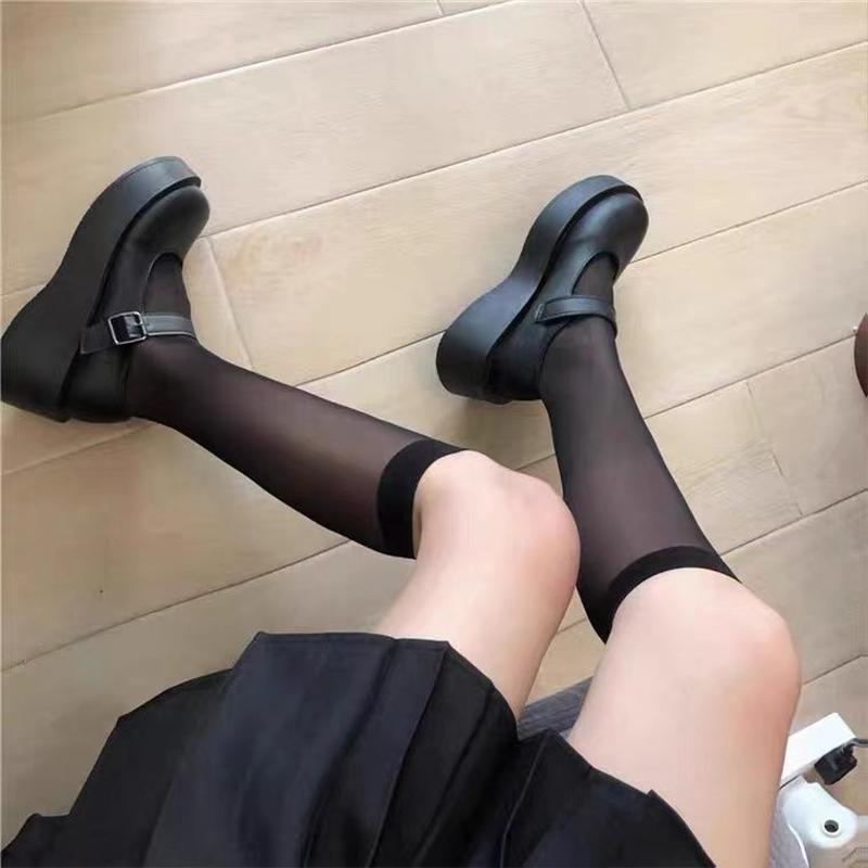 Breathable, Sexy Knee-High Durable Mid-Calf Socks Jk Style Thin Socks