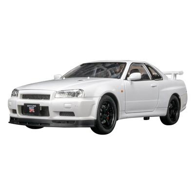1/24 NISSAN Skyline Ares GTR GT-R R34 Alloy Sports Car Model Diecasts & Toy Racing Vehicles Car Model Sound and Light Kids Gifts