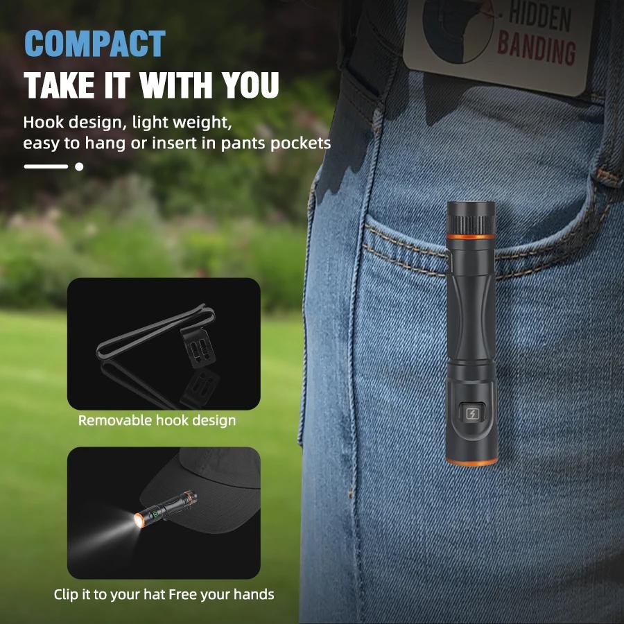 Mini Portable LED Pen Light Pocket Ultra Bright Flashlight High Lumens Handheld Torch Hand Lamp For Camping Outdoor Emergency