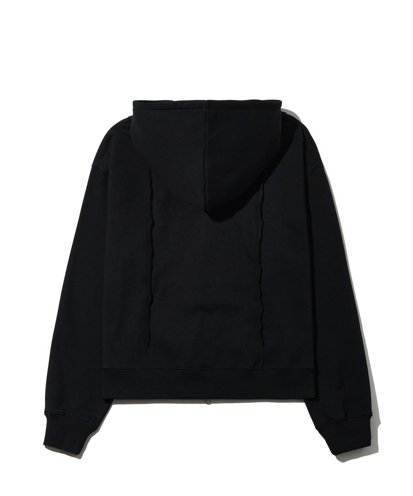 Peace Maker Low Cut Heavy Sweat Zip-Up Hoodie (Black)