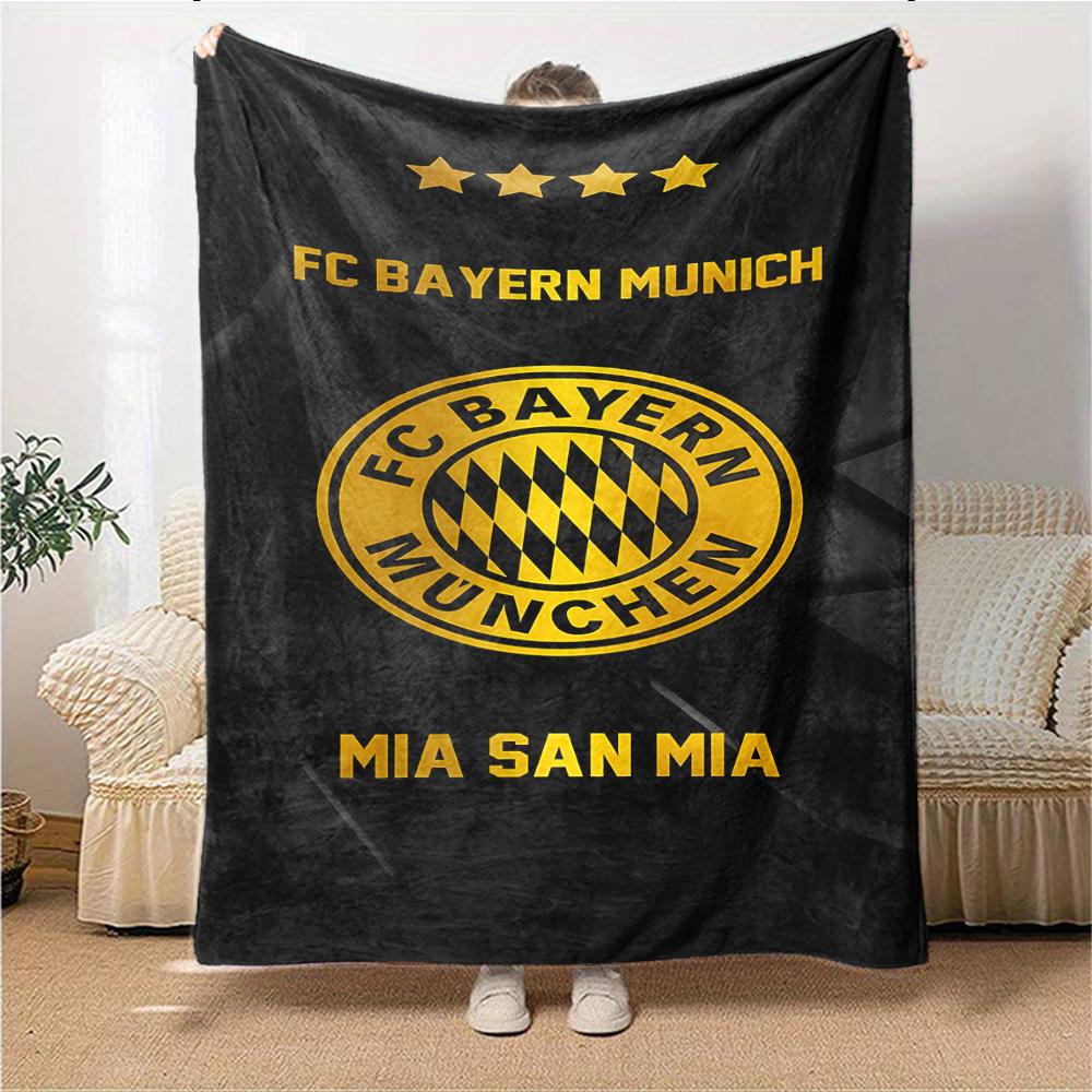 Coperte con stemma del Bayern Monaco in flanella stampata, traspiranti, calde, da divano, per casa, ufficio, copriletti 0708a118