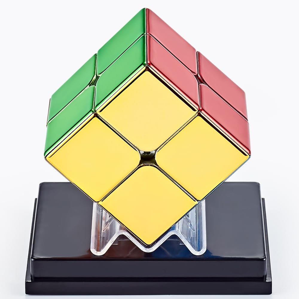 Bucubke Cyclone Boys 2x2 Magnetic Mirror Reflection Cube Puzzle, Cyclone Boys 2x2 M [Authentic] Metallic Cube, No Stickers, Magnetic Version, 2x2x2 M