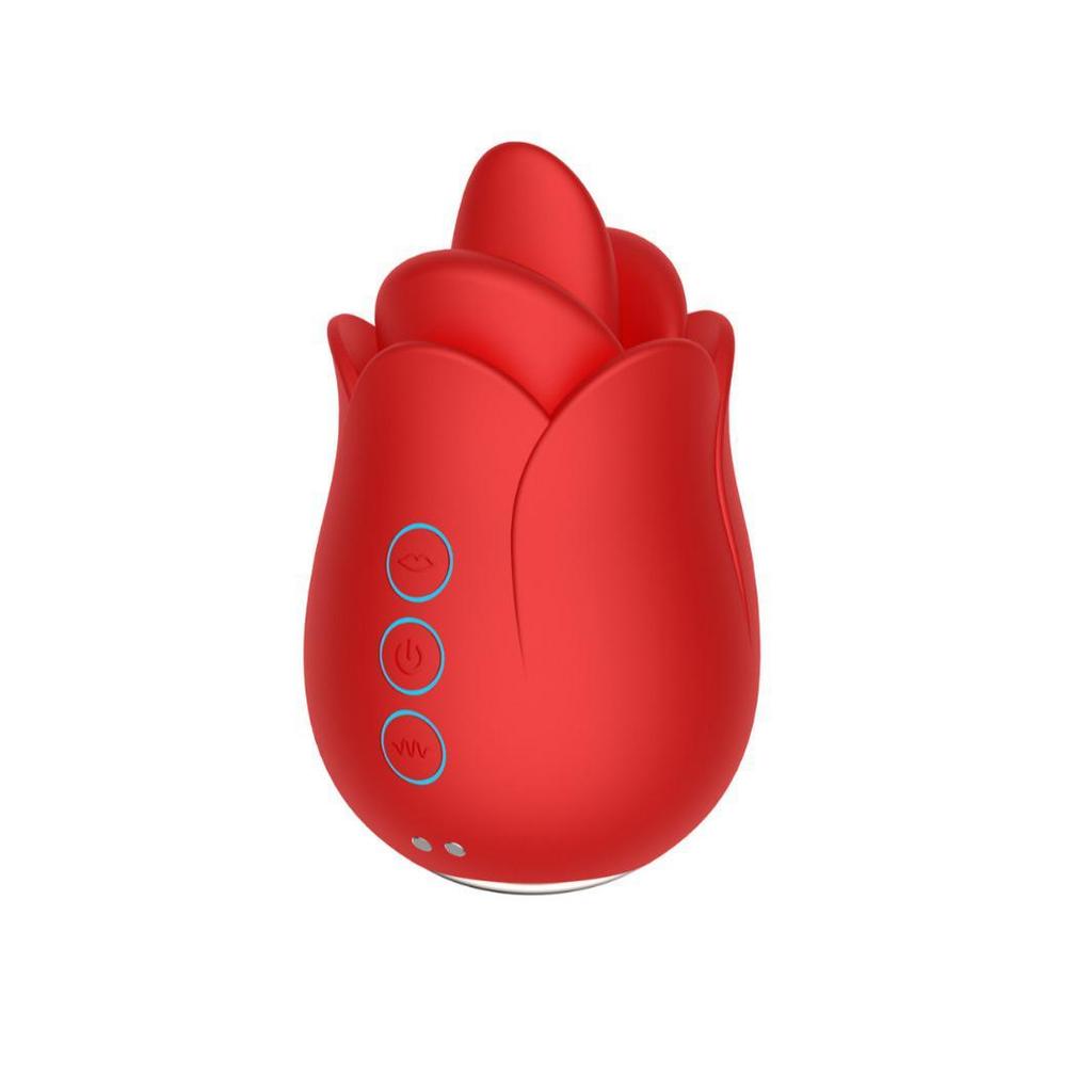 10-Mode Rose Flower Vibrator for Women: Clamping and Biting Sensations for Adult Pleasure