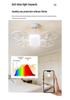 Cross-border Foldable LED Ceiling Fan Light with E27 Base and Four Blades