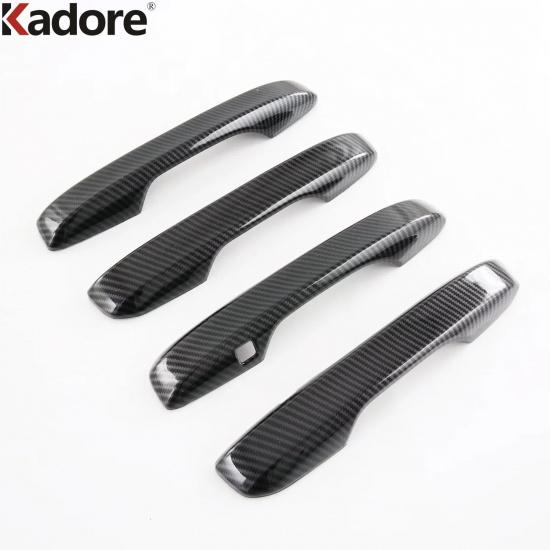 For Honda CRV CR-V  2024 2025 Carbon Fiber Car Door Handle Cover Trim Side Door Handles Catch Cap Overlay Accessories