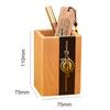 1pc Solid Wood Pen Holder Light Luxury Office Desk Storage Box Vintage National Style Home Office Ornaments Holiday Gifts