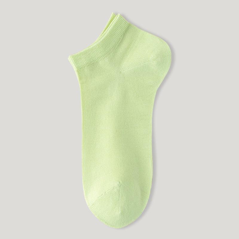 Men's Summer Pure Color Thin Style Breathable Sweat Absorbing Boneless Short Cotton Socks
