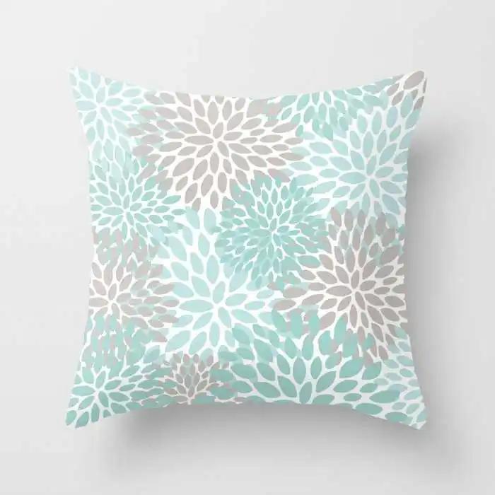 

Синий, розовый, розовое золото, наволочка, квадратный скандинавский домашний декор, диван 60x60cm