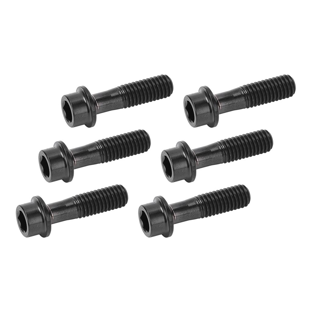 RISK 6Pcs M5x18mm Bicycle Stem Fixing Screws Bike Brake Lever Fixing Bolts Black Hollow Bicycle Stem Parts for Mountain