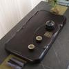 Ebony Wood Rectangular Drainage Tea Tray