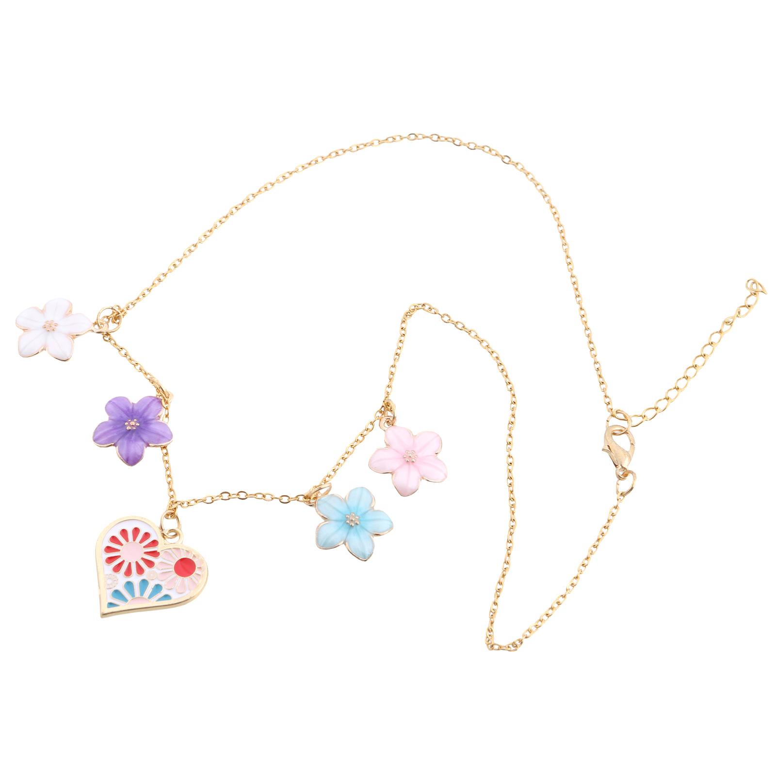 

Elegant Sturdy Alloy Love Heart Floral Pendant Charm Necklace with Stylish Color Jewelry Accessory for Women Ladies