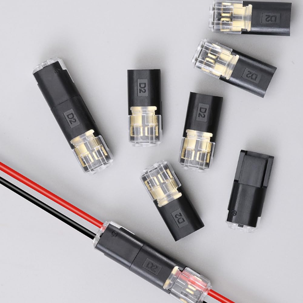 YFFSFDC Wiring Connector, Compatible with 20-22AWG, Connection Terminal, 2 Needles,