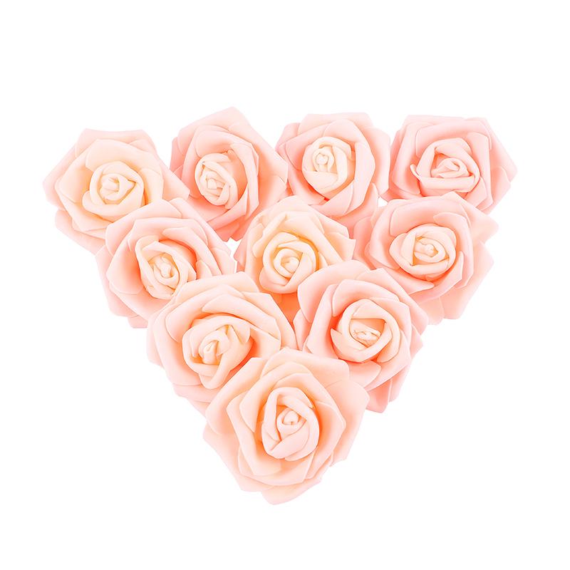 10-30pcs 6.5CM Rose Flower Head Artificial Foam Rose for Wedding Bride Bouquet Home Decoration Birthday Party DIY Gift Crafts