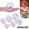 20pcs Christmas Tree Hanging Decorations Ball Clear Plastic Round Ball Fillable Ornaments Party Wedding Xmas Decor,Scene Decor