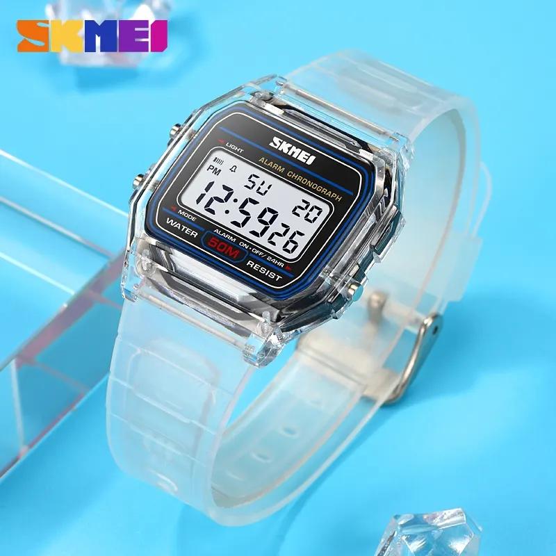 Skmei 2056 LED Display Digital Luminous Hands Electronic Square Multi Function Watches Men Casual Sport Waterproof Wristwatch