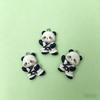 10Pcs Cute Kung Fu Panda Resin Charms, Sports Animal Pendants for Jewelry Making