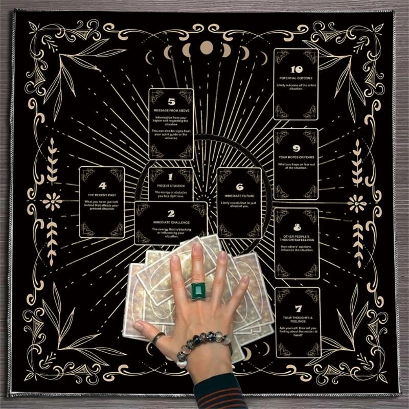 Divinations Tablecloth Reading Card Astrologys Tarots Cards Tablecloth Altars Cloth Divinations Board Game Accessories