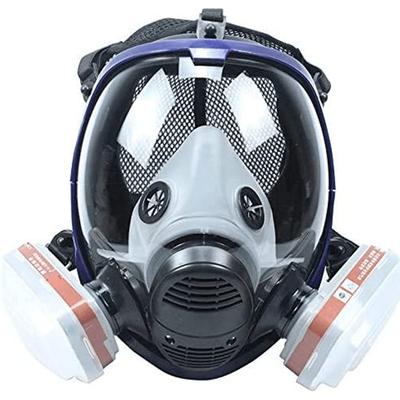 1Set/15pcs Máscara Protectora de Bola Silicona Máscara Completa Máscara, Pintura en Spray Químico Pesticida Fuego Máscara Máscara de Gas