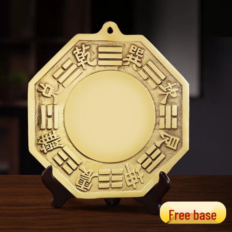 Bagua Mirror: Convex Tai Chi Brass Mirror for Home, Entrance, Living Room & Desktop Decor