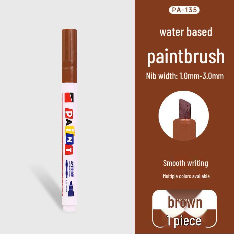 Car Tire Touch-Up Paint Pen, 3mm Angled Tip, Non-Erasable, Quick-Drying for Metal, Wood, Glass Marking