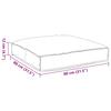 Cream Cushion 80 x 80 x 12 cm Oxford Fabric