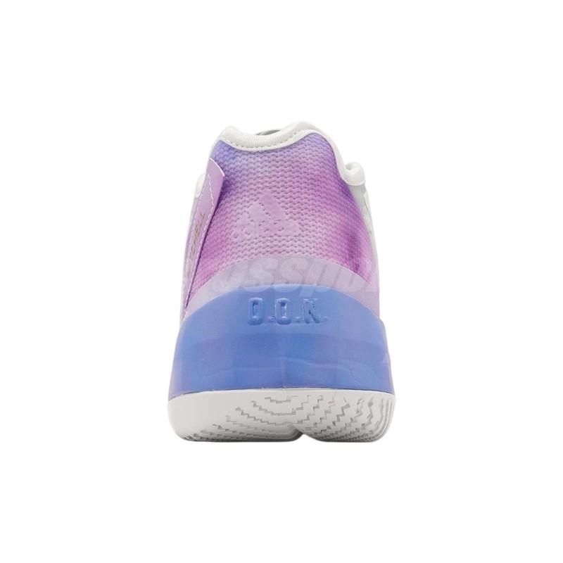 Adidas D.O.N. Issue #4 Mitchell 4 Low top Children's Basketball Shoes Gray Purple HR1785