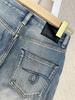 R.13 Autumn Retro Loose Wide-Leg Patchwork Denim Jeans