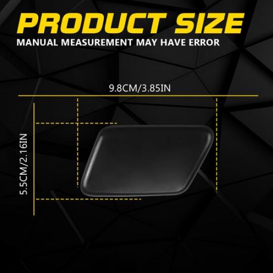 2Pcs Bumper Headlight Washer Cover Nozzle Cap Left+Right For Volvo S60 2005-2009