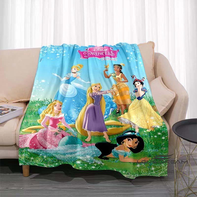 2026 Neue Disney Prinzessin Bedruckte Decke, Cartoon Flanell, Flauschige und Weiche Decke für Erwachsene und Kinder, Plüsch Sofa Bett, Auto