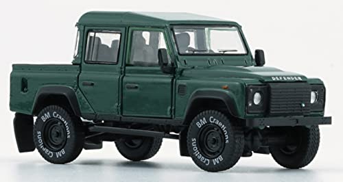 Scherer Designs B-M Creations Land Rover Defender 110 Pickup 16 Green LHD 1/64 Scale Model 64B0197
