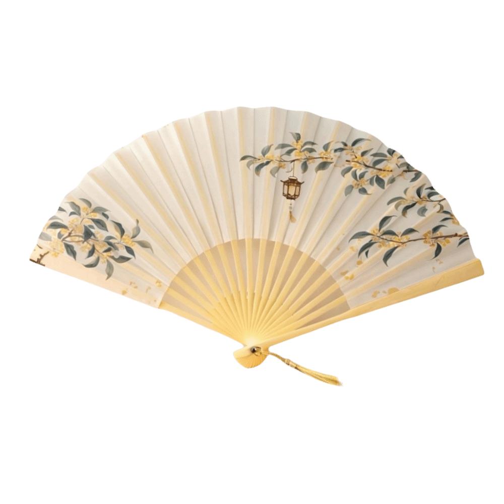 Cloth Folding Handheld Fan Chinese Style Decorative Fan Home Ornaments Hand Fan Party StyleA
