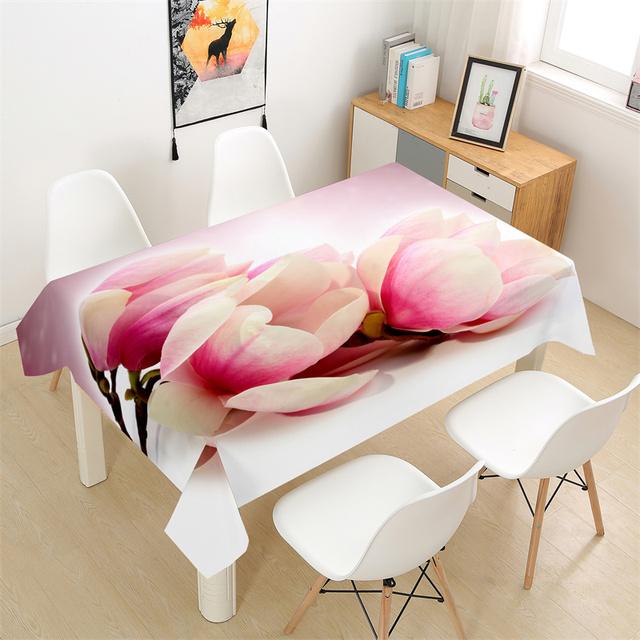 Romantic Red Rose Printed Decorative Tablecloth Picnic Table Rectangular Tablecloth Home Dining Table Coffee Table Ornaments